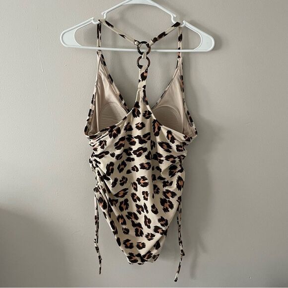 Kona Sol Swimwear Medium Coverage One Piece Leopard Animal Print Size M - Picture 6 of 6